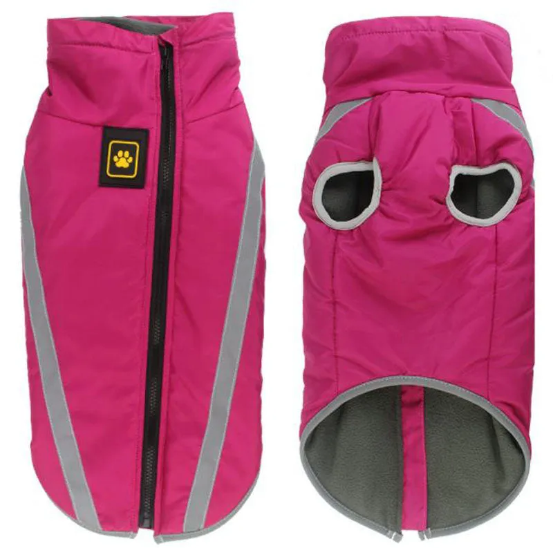 Autumn and winter new dog clothes reflective warm dog outdoor jacket