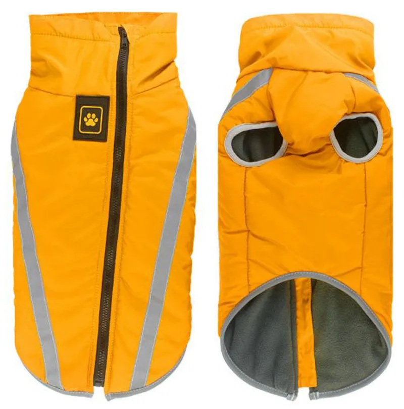 Autumn and winter new dog clothes reflective warm dog outdoor jacket