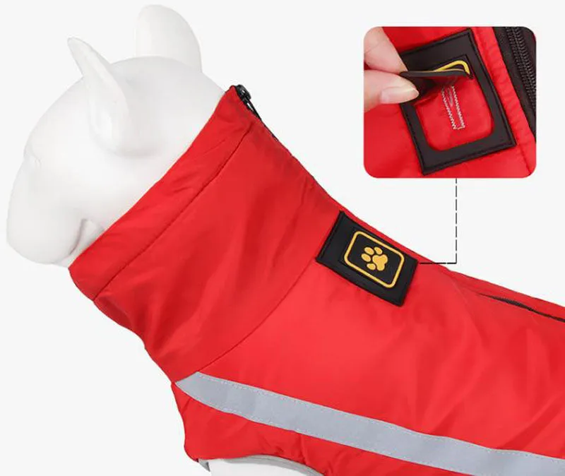 Autumn and winter new dog clothes reflective warm dog outdoor jacket