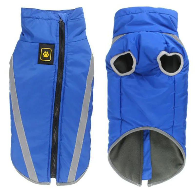 Autumn and winter new dog clothes reflective warm dog outdoor jacket
