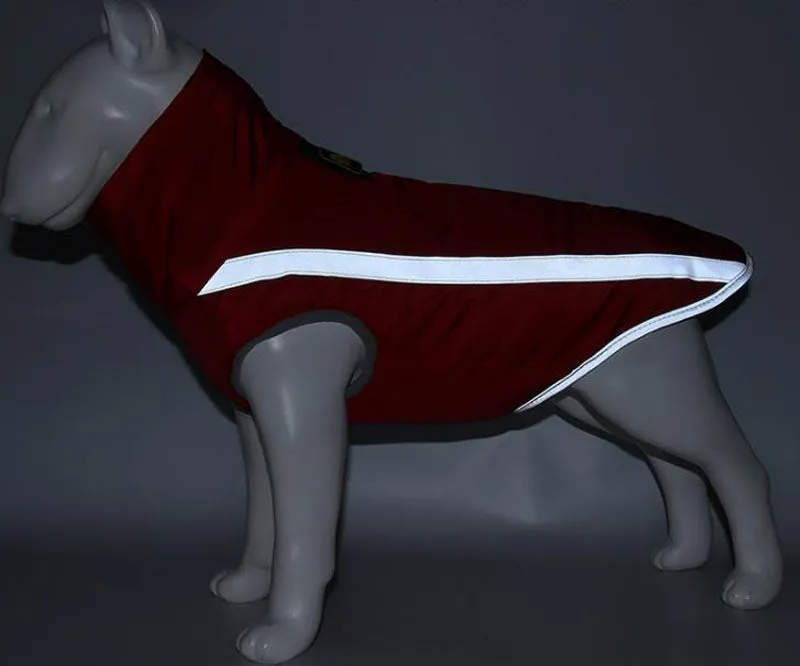 Autumn and winter new dog clothes reflective warm dog outdoor jacket