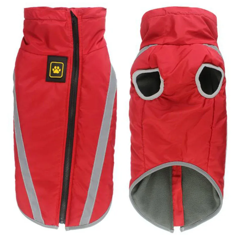 Autumn and winter new dog clothes reflective warm dog outdoor jacket