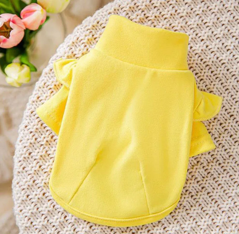 Autumn and winter new puppy clothes sunflower suspenders four-legged overalls