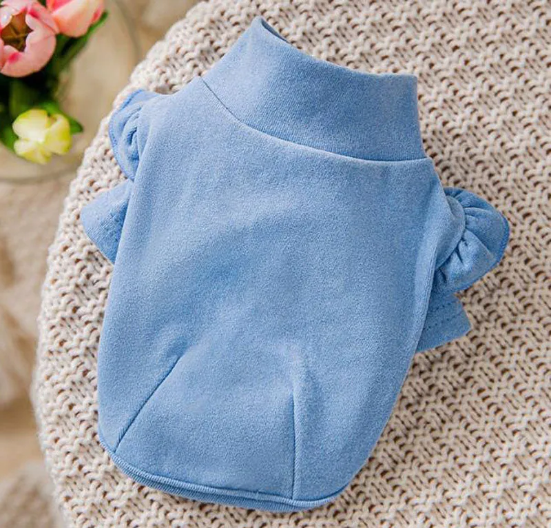 Autumn and winter new puppy clothes sunflower suspenders four-legged overalls