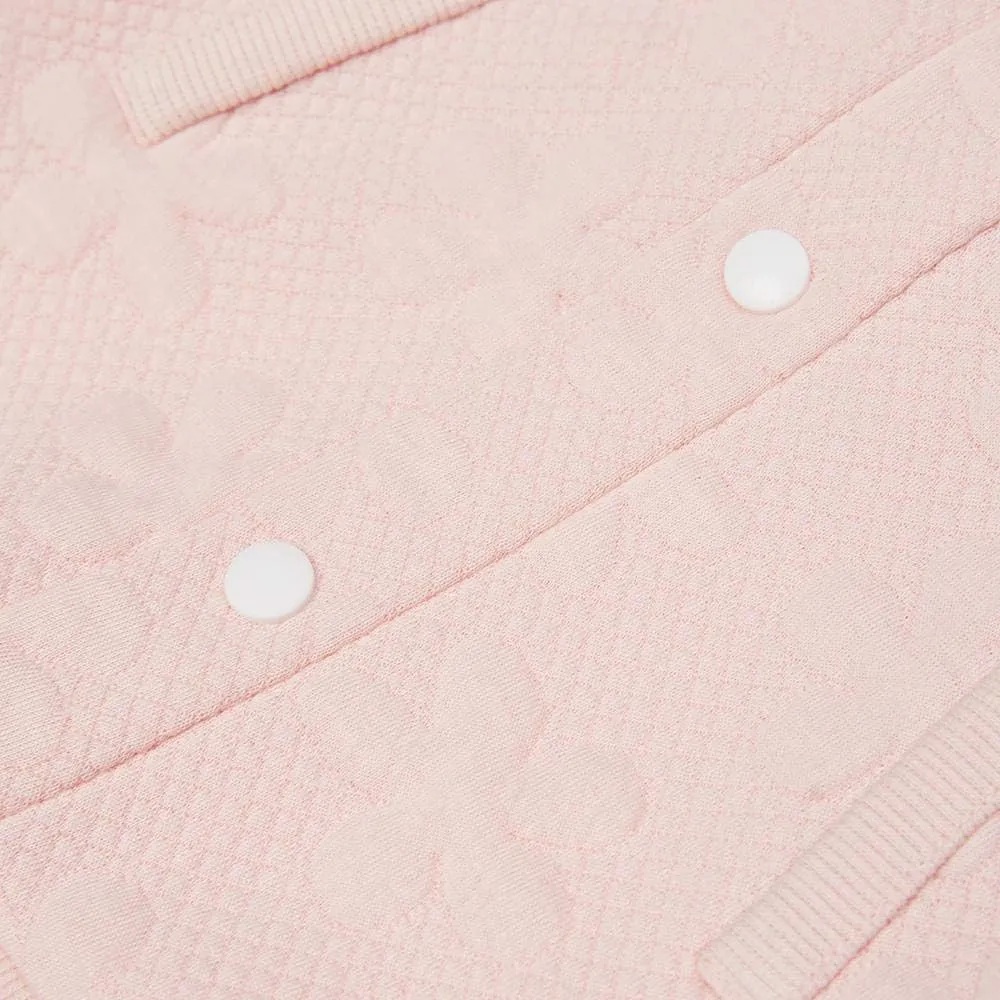 Blueberry Pet Soft & Comfy Baseball Fans Favorite Floral Jacquard Pullover Dog Sweatshirt in Pink, Back Length 14", Pack of 1 Jacket for Dogs