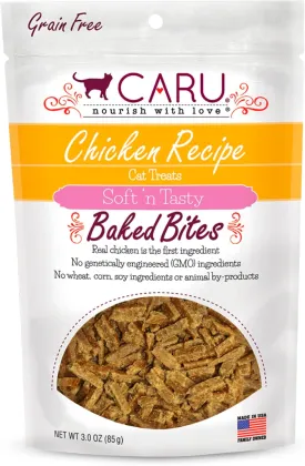 CARU - Soft n Tasty Baked Bites - Chicken Bites Cat Treats - Flavorful All-Natural Treats - 3 oz.