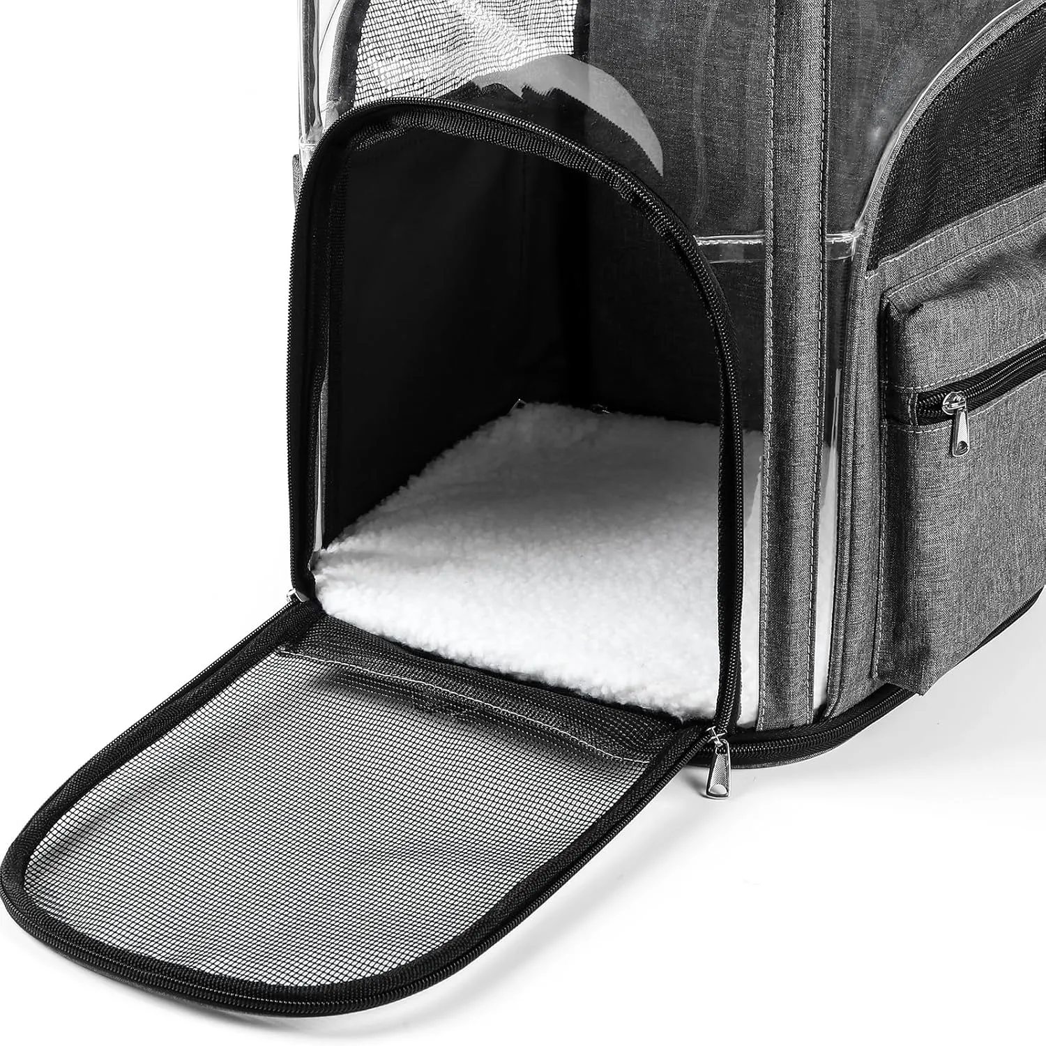 Cat Carriers Dog Carrier Pet for Small Medium Cats Dogs Puppies up to 25 Lbs, TSA Airline Approved Soft Sided, Collapsible Travel Puppy - Black Grey (L: 15.8" LX12.6 WX19.7 H, Black)