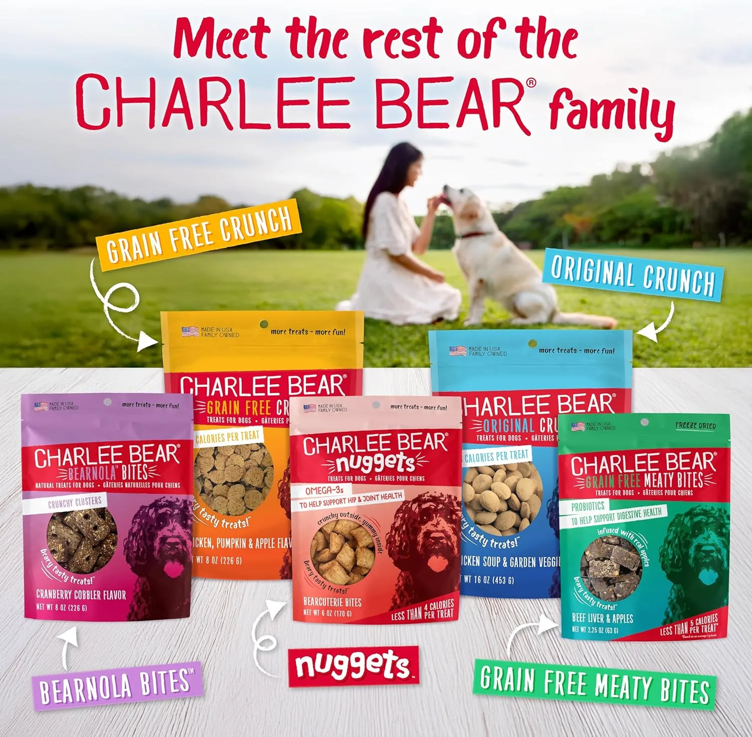 Charlee Bear Grain-Free Bear Crunch Bacon & Blueberry Flavor 8 oz