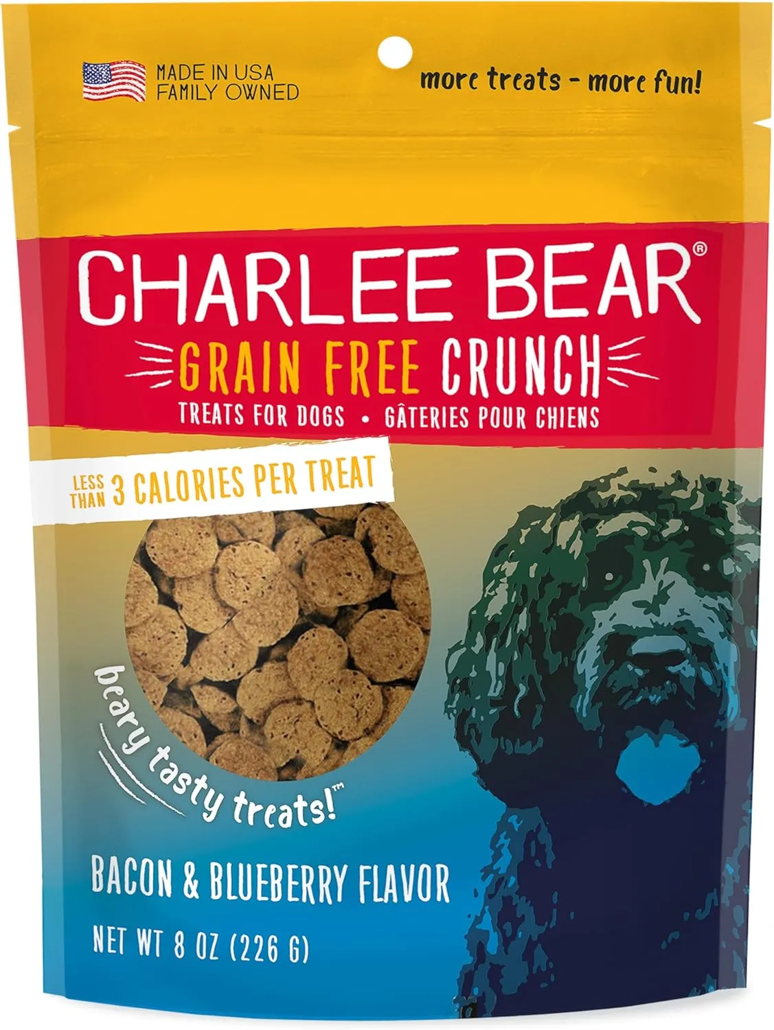 Charlee Bear Grain-Free Bear Crunch Bacon & Blueberry Flavor 8 oz