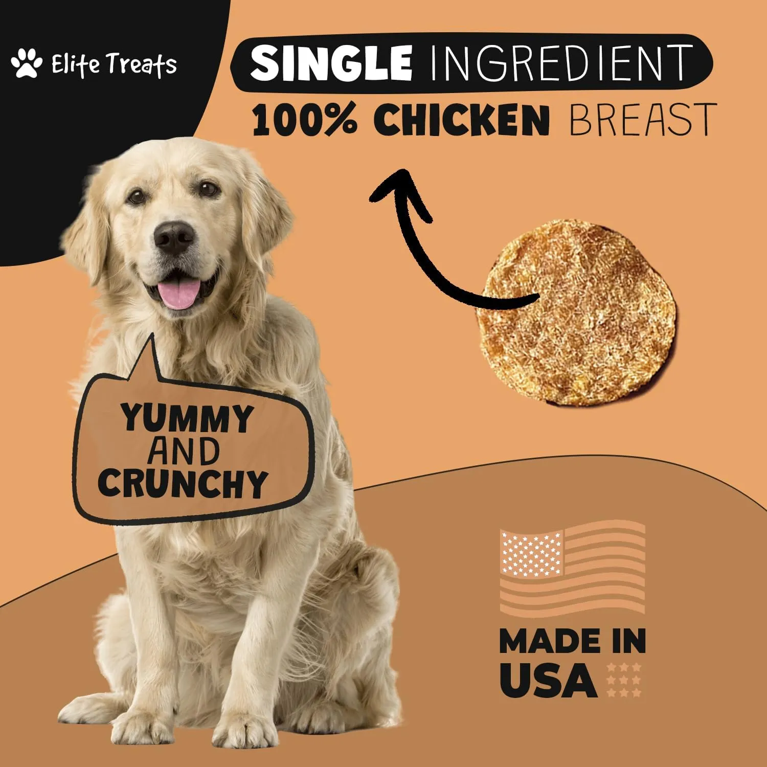 Chicken Chips 12 oz, Dehydrated Chicken Dog Treats, All Natural, Single Ingredient, USA Made, for Small to Large Dogs