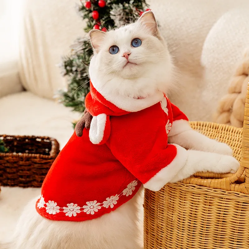 Christmas Elk Pet Cloak Cardigan