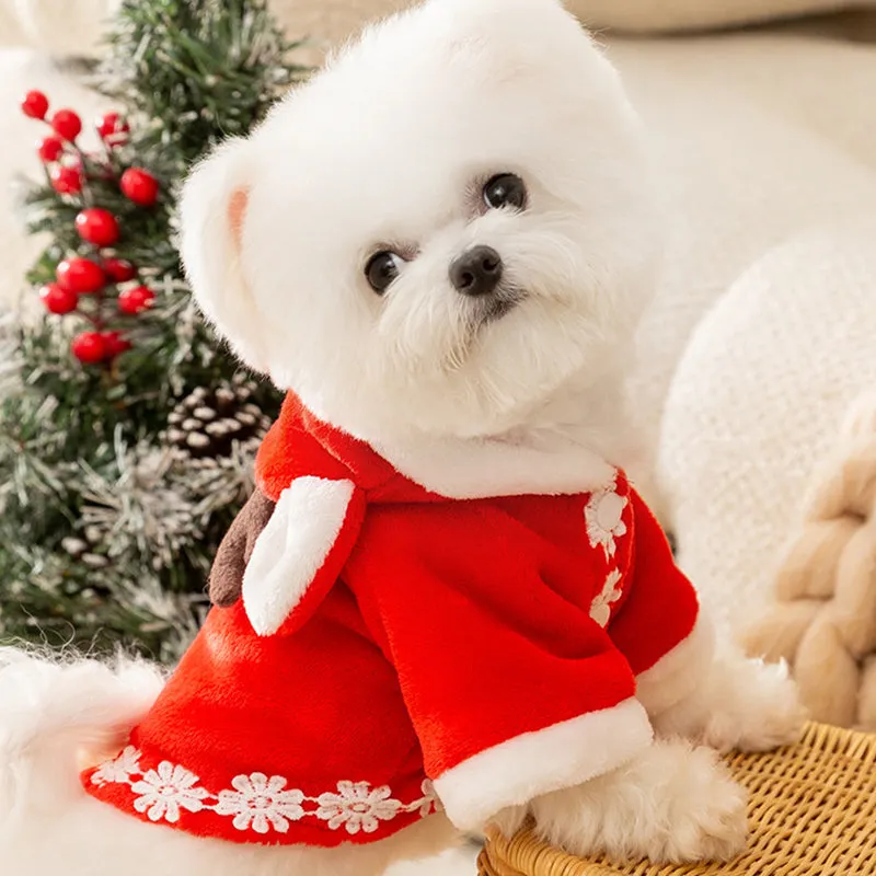 Christmas Elk Pet Cloak Cardigan