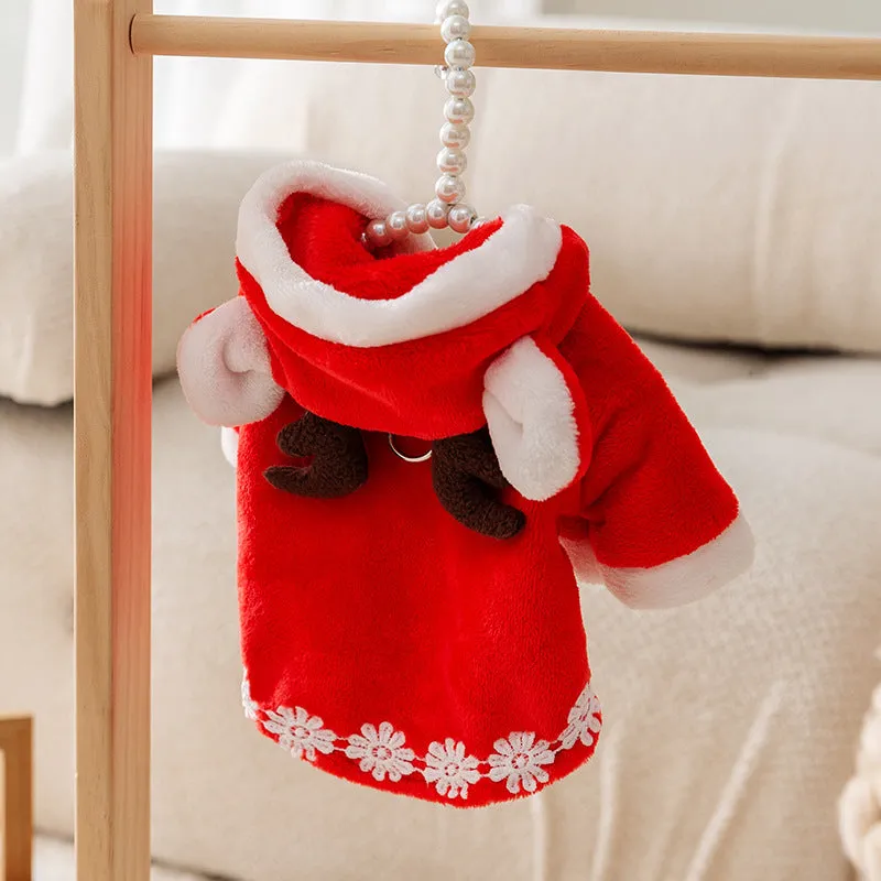 Christmas Elk Pet Cloak Cardigan