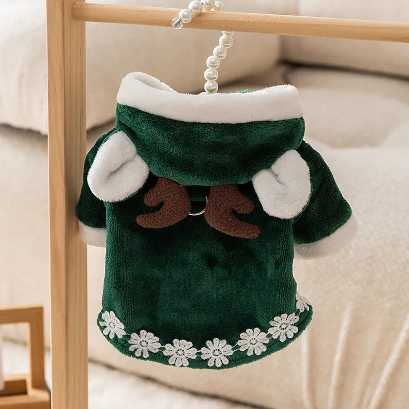 Christmas Elk Pet Cloak Cardigan