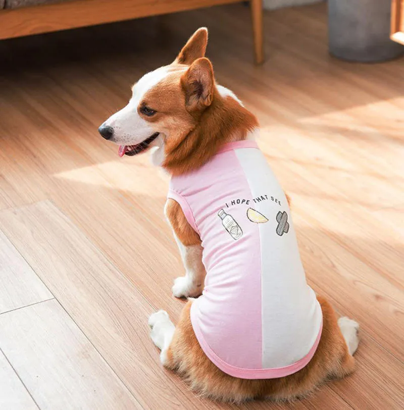 Corgi Pug Bull dog summer thin spring vest