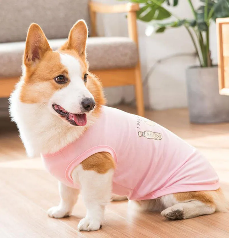 Corgi Pug Bull dog summer thin spring vest