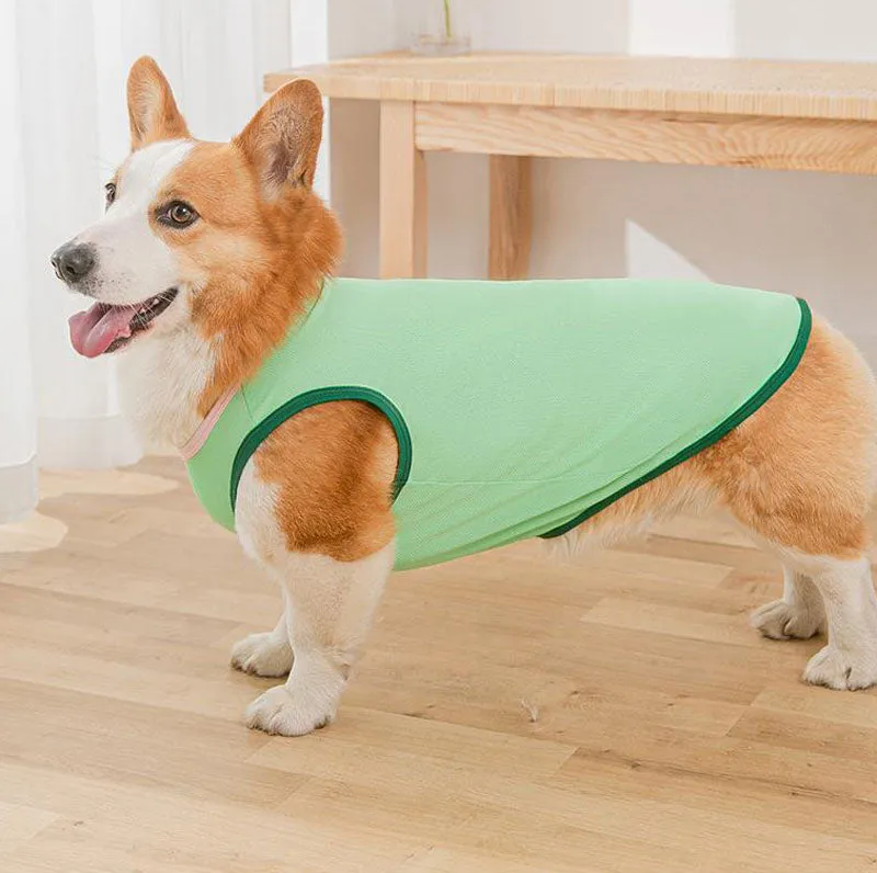 Corgi Pug Bull dog summer thin spring vest