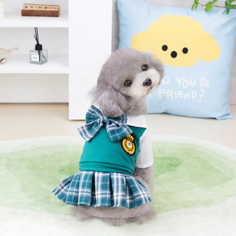 Dog Clothes Spring & Summer | New Teddy & Bichon Casual Fashion Pet Clothes | 2024 College Style Couple Suit