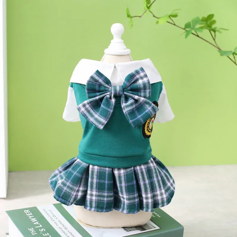 Dog Clothes Spring & Summer | New Teddy & Bichon Casual Fashion Pet Clothes | 2024 College Style Couple Suit
