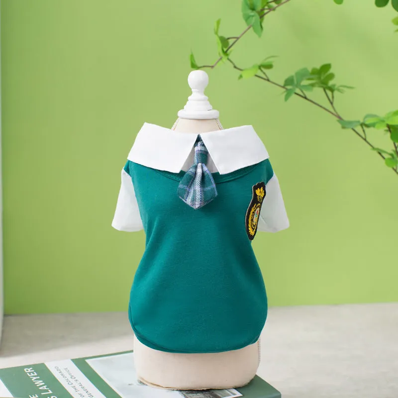 Dog Clothes Spring & Summer | New Teddy & Bichon Casual Fashion Pet Clothes | 2024 College Style Couple Suit