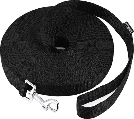 Dog Leashes,Long Dog Leashes for Puppy Training,15FT 20FT 30FT 50FT 100 FT Long Puppy Lead for Large Medium Small Dogs Outside Walking, Playing(30 feet, Black)