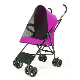 Dog Pram | Pet Dog Cat Animal Stroller | Dog Buggy for Traveling | Travel Vet Stroller Disabled Dog Pushchair | 2 Front Swivel Wheels & Rear Brake