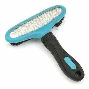 DOUBLE-SIDED SLICKER BRUSH BLACK & BLUE