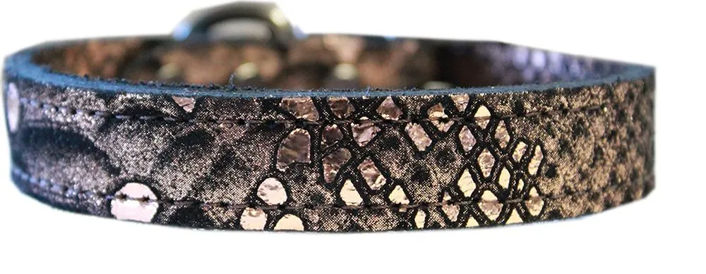 Dragon Skin Genuine Leather Dog Collar Copper Size 22