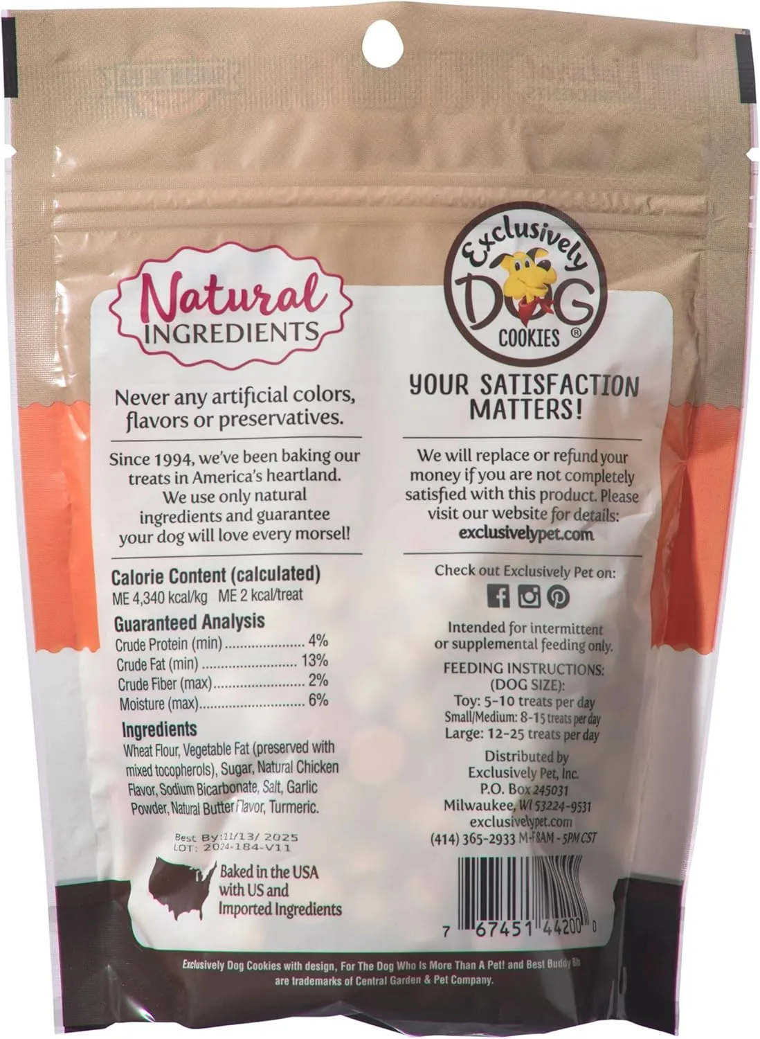 Exclusively Dog Best Buddy Bits Training Treats for Dogs and Puppies - All Natural, Baked in The USA, Ideal for Training & Agility, No Animal Byproducts - Chicken Flavor, 5.5oz Resealable Bag