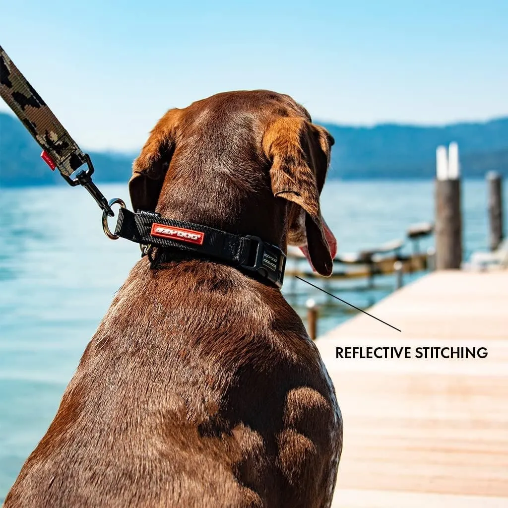 EzyDog Checkmate Martingale Collar for Dogs  Premium Nylon Training Dog Collar for Easy Control with no Choking (X-Large, Black)