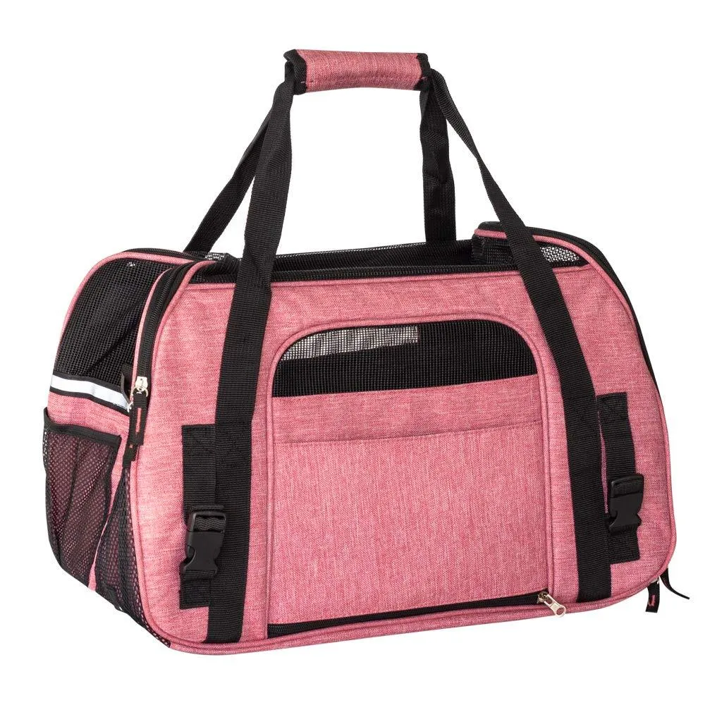 Fauna® Dog Cat Comfort Carrier - Denim Pink