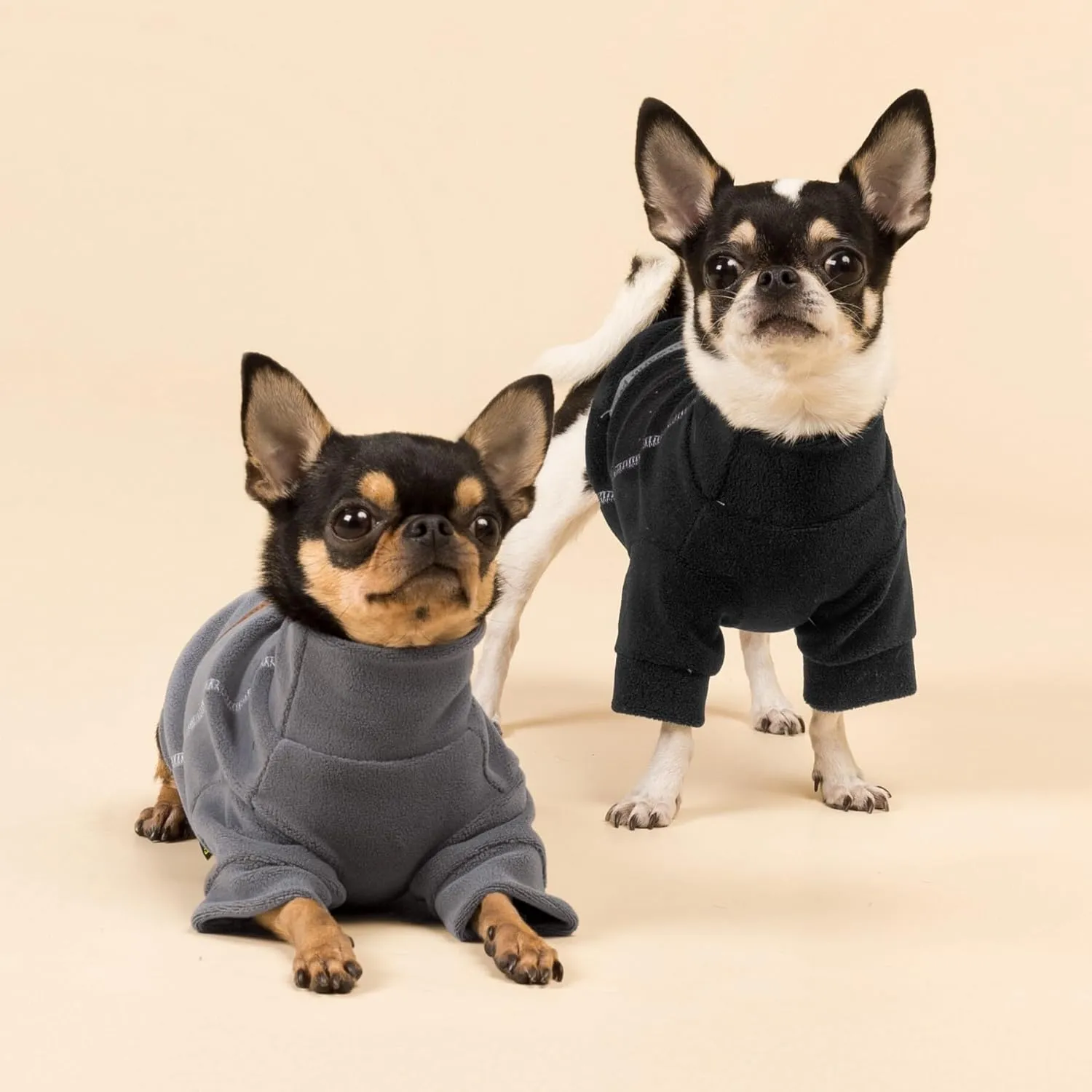 Fitwarm 3 Pack Classic Fleece Turtleneck Sweater, Dog & Cat Apparel - Winter Pullover Jumper for Small Dogs & Cats, Boy & Girl, Black, Grey, White, Small