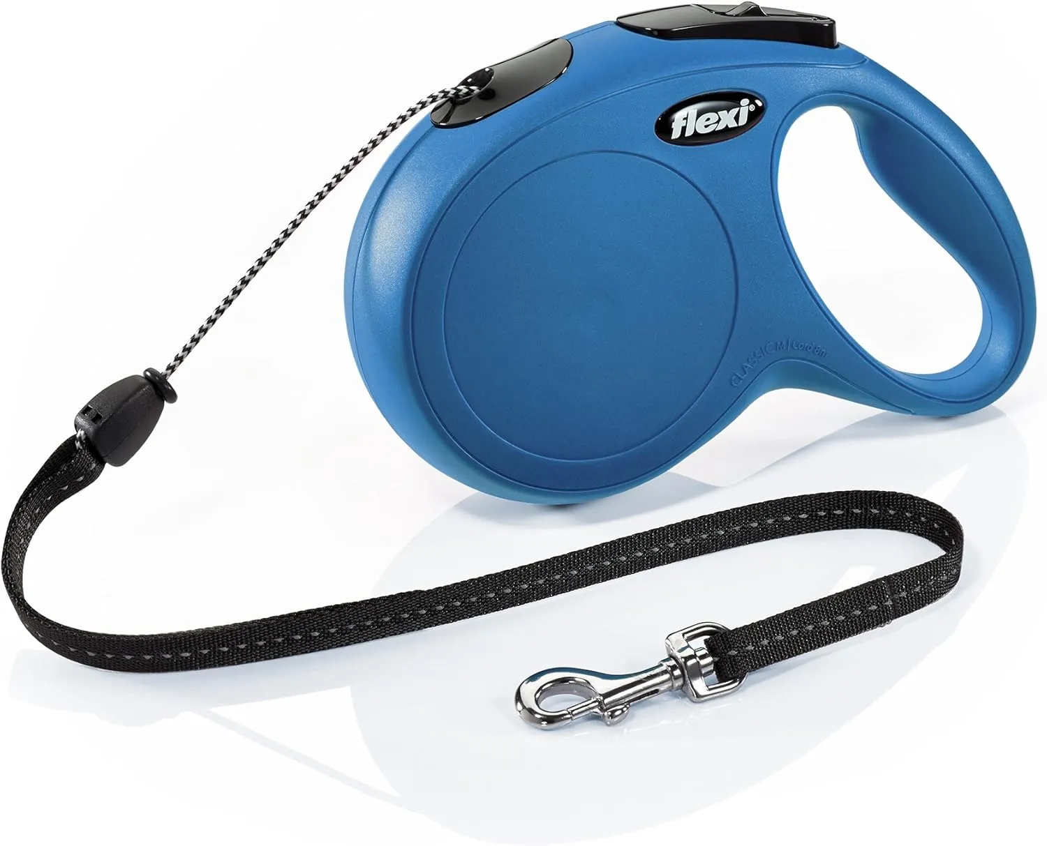 FLEXI New Classic Retractable Dog Leash (Cord), 26 ft, Medium, Blue