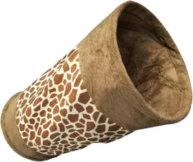 Folding Cat Tunnels Tube Interactive Toys Tear Resistant Maze Outdoor Pet Toy Cat Accessories for Puppy Indoor Bunny Small Animals Kitty, Brown