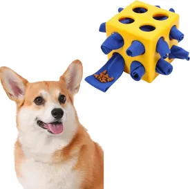 Fossa Dog Enrichment Puzzle Toy, Interactive Snuffle Ball for Dogs Encourage Stimulation Food Foraging Skill, Resistant Rope to Hide Treat for Aggressive Puppy, Small, Medium, Large Dog