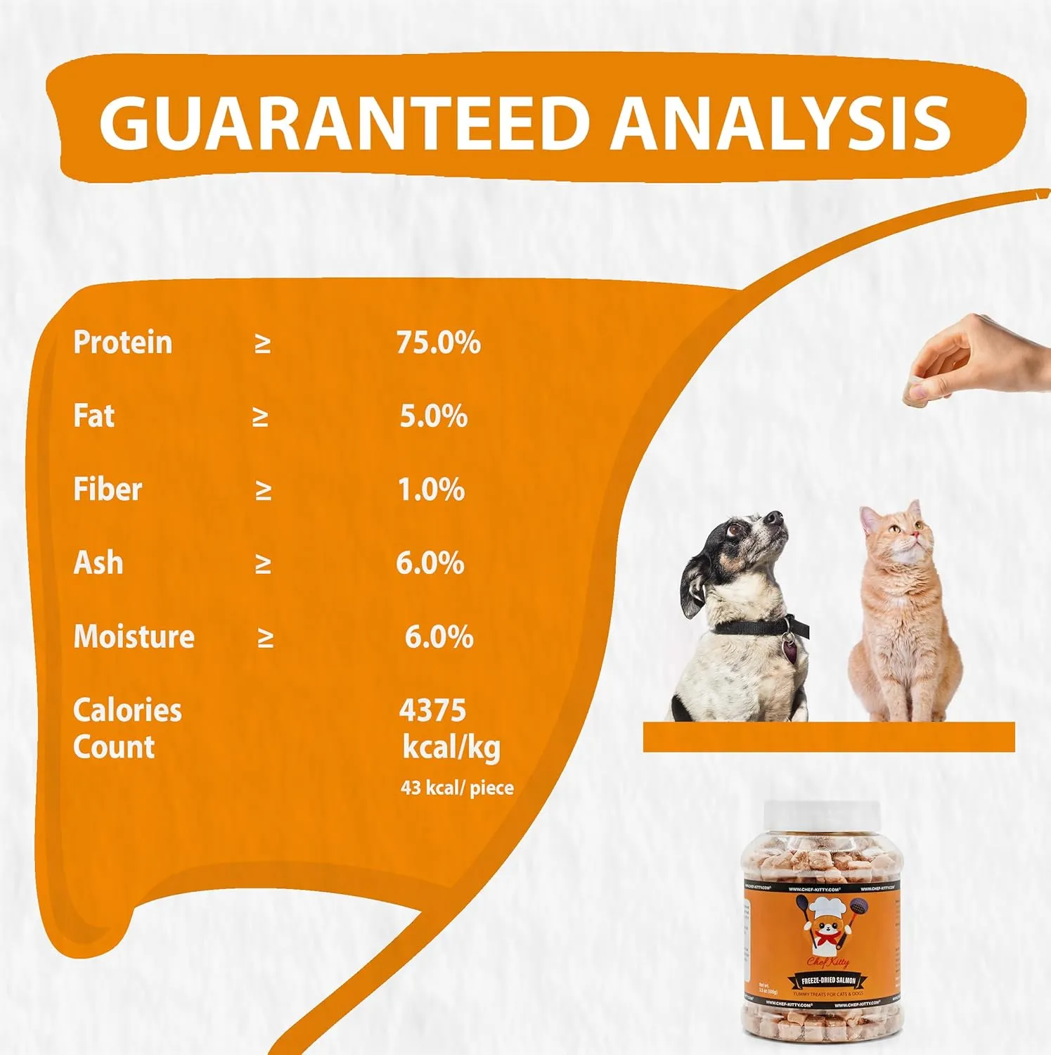 Freeze-Dried Salmon Treats for Cats & Dogs  100% Wild Caught, Single Ingredient, High-Protein, Healthy Snack  No Additives or Preservatives  2.6oz - Inspected & Tested in USA