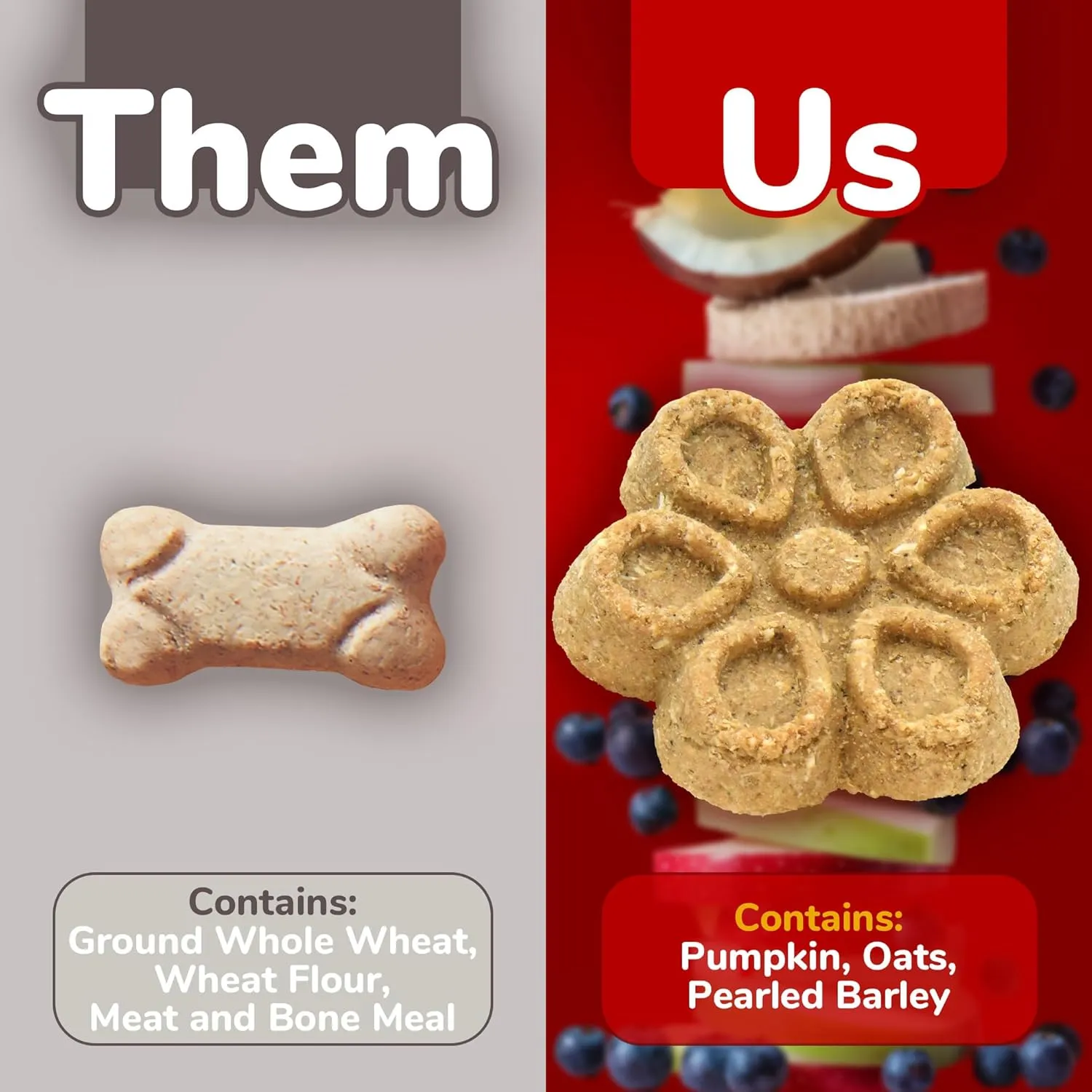 Fruitables Biggies Dog Biscuits Crunchy Dog Biscuits Made with Pumpkin