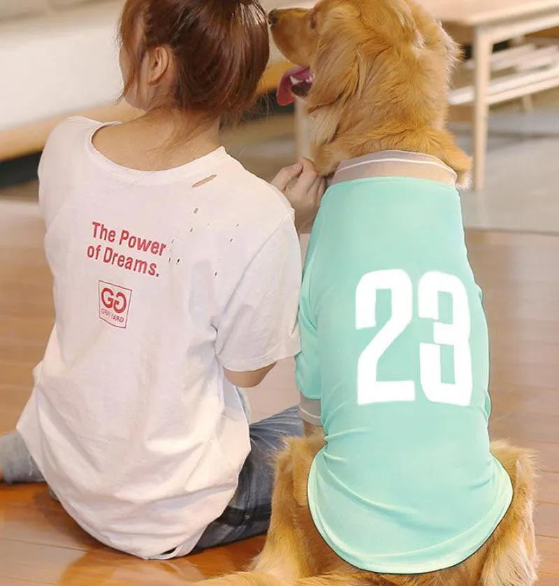 Golden Retriever Vest Samoyed Husky Border Shepherd Medium Large Dog Thin Summer Clothing