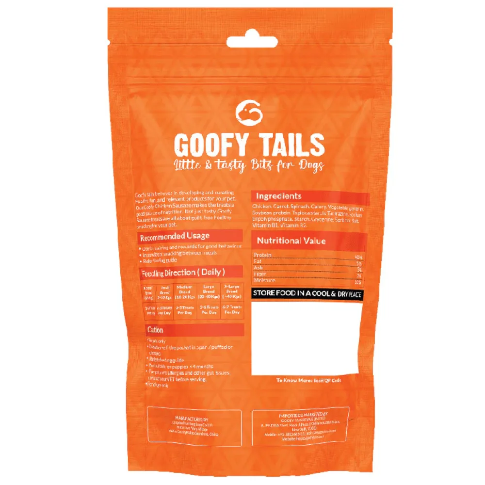 Goofy Tails Chicken Sausage Stick Dog Treats