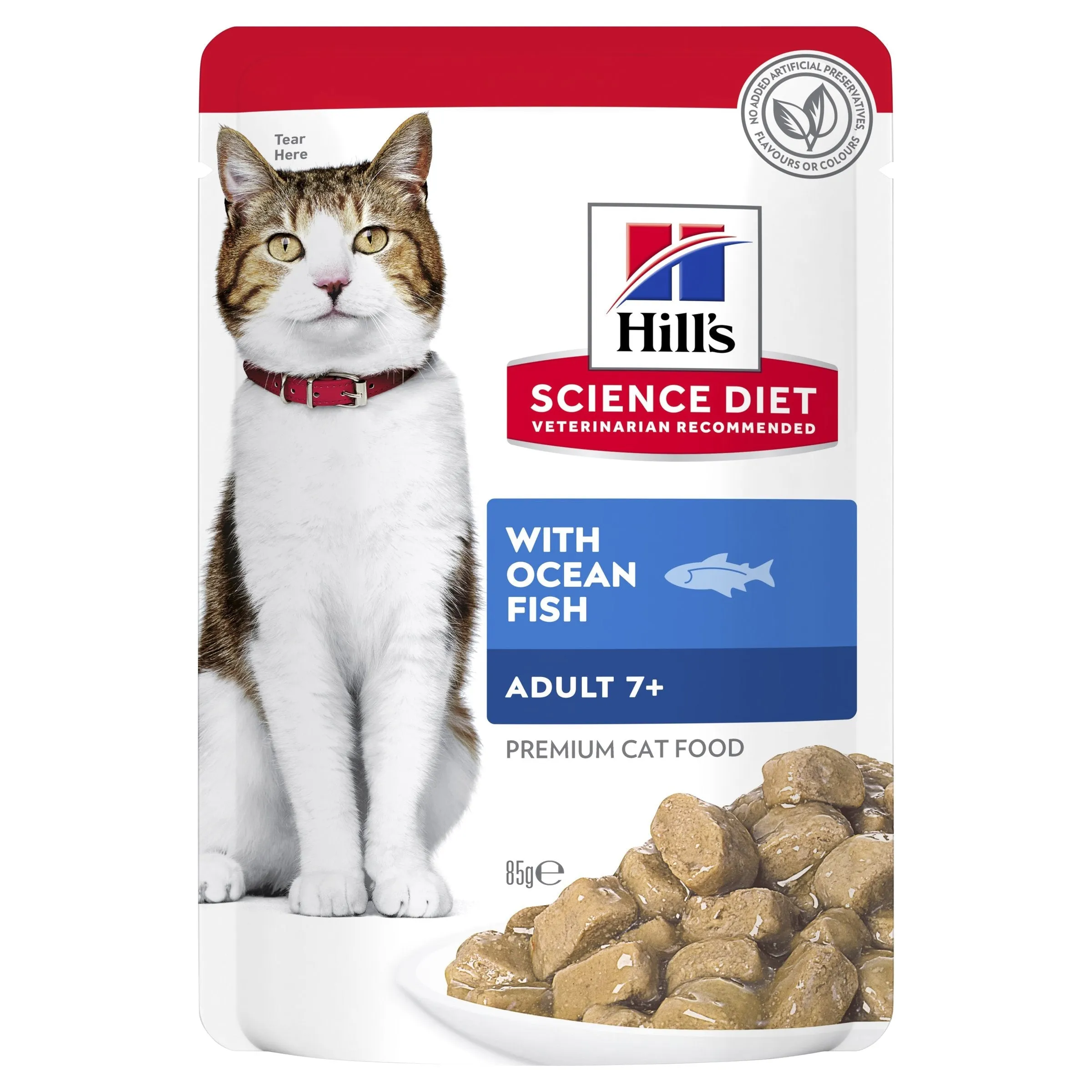 Hills Science Diet Adult 7  Active Longevity Mature Ocean Fish Cat Food Pouches 85g x 12^^^