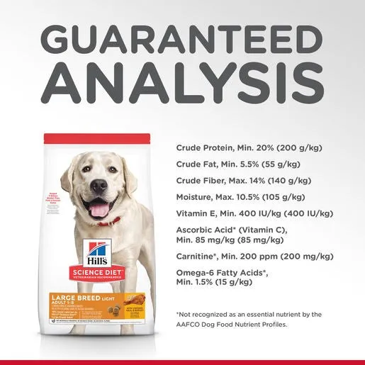 Hill's Science Diet Light Adult Large Breed 12kg