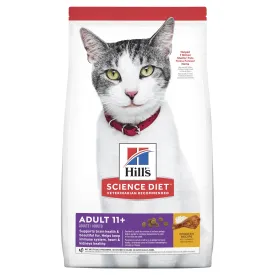 Hills Science Diet Senior Adult 11  Dry Cat Food 1.58kg^^^