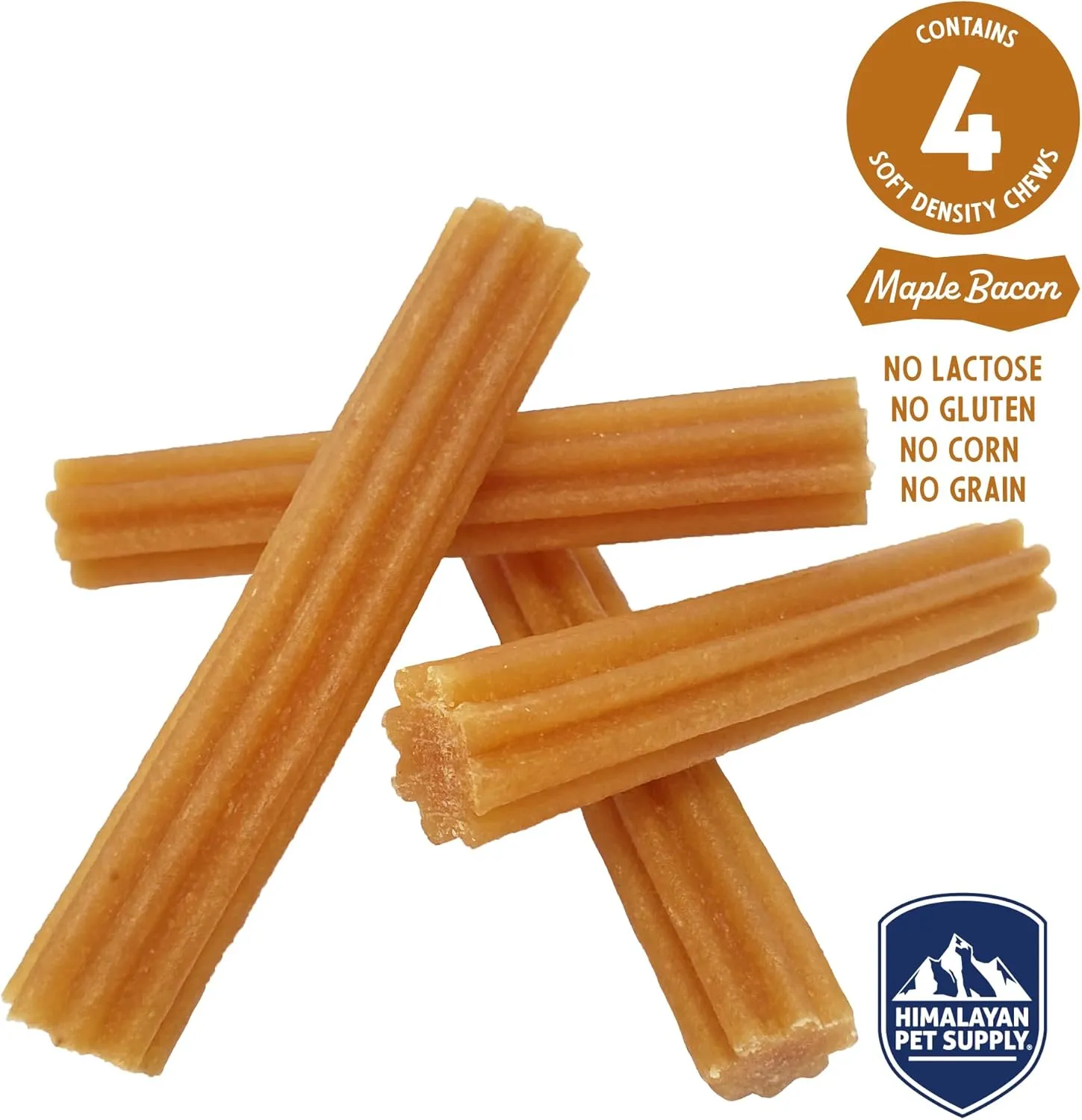 Himalayan Dog Chew Churro Maple Bacon | Grain and Lactose Free Treats with Digestible Ingredients | Natural Chew Sticks for Dogs | Soft Dental Chews for Dogs to Support Oral Hygiene and Gut Health