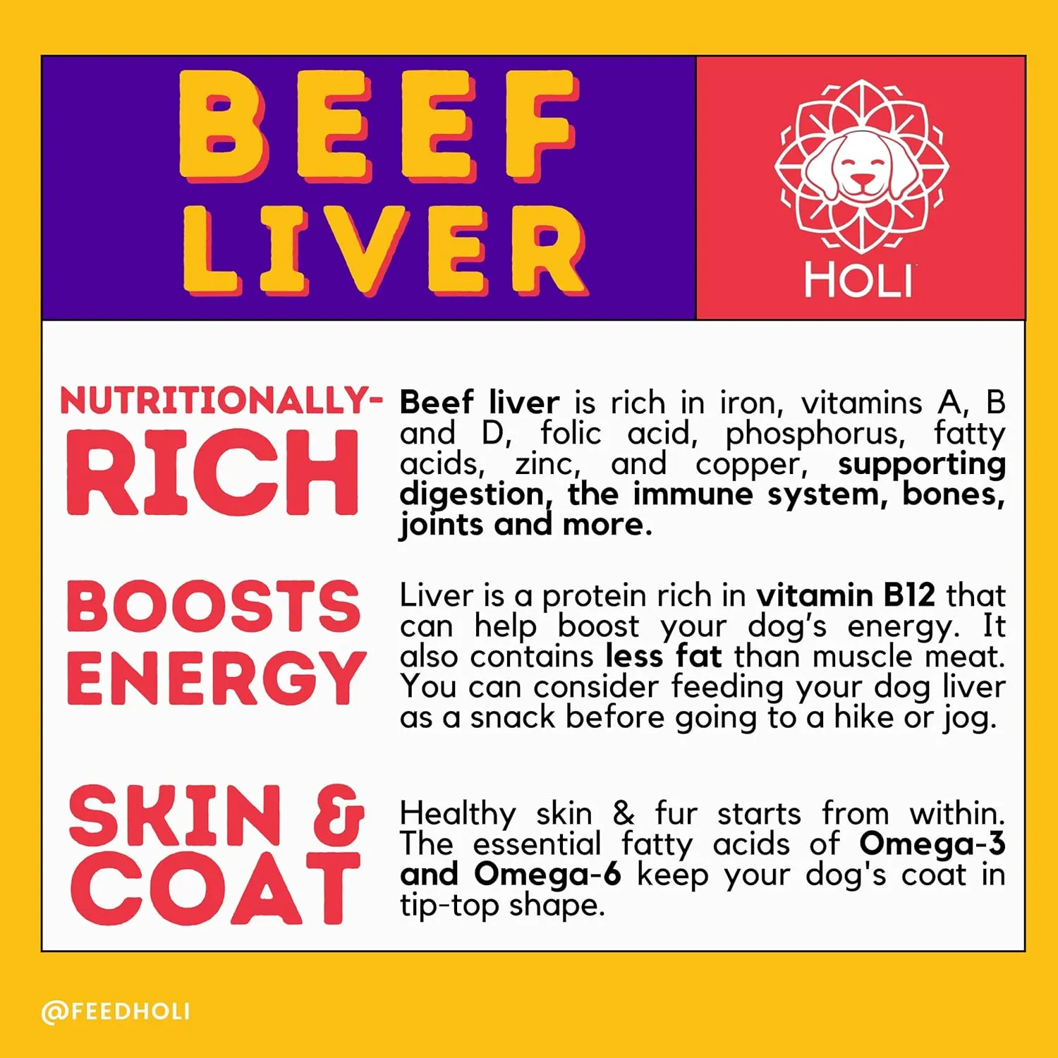 HOLI Freeze Dried Liver Treats for Dogs- All Natural Pasture Raised Healthy Beef Liver, 100% Made in USA - Single Ingredient - Human Grade - Grain Free - Diabetic Friendly