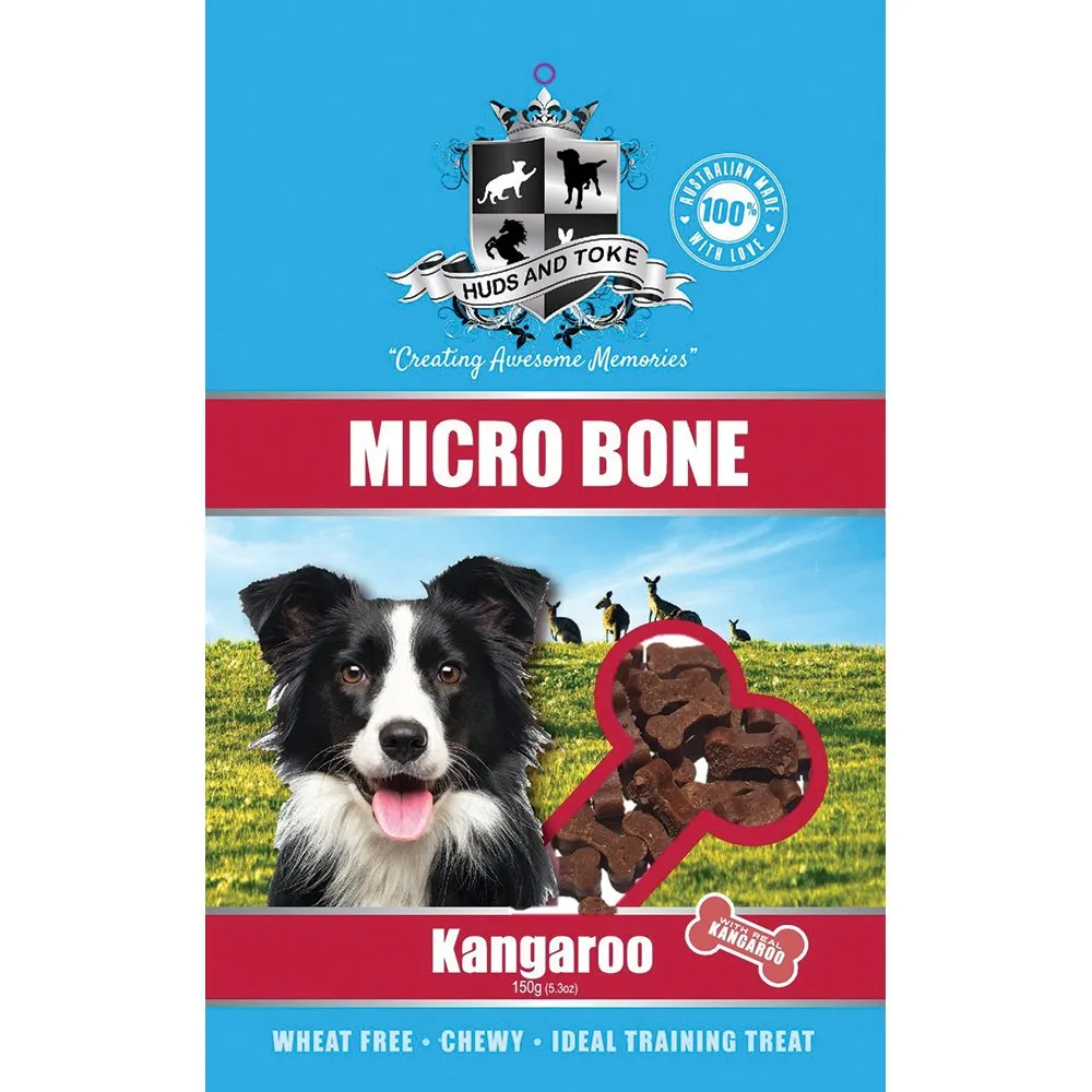 Huds and Toke SEMI MOIST MICRO BONES KANGAROO Dog Treats Puppy Treats Training Treats 150g