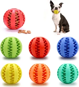 Interactive Dog Treat Ball Toys for Aggressive Chewers Teething Toys to Keeping Them Busy Dog Balls Food Treats Feeder Chew Ball for Small Medium Large Dogs (Calibre 1.8 in for Small Dog)