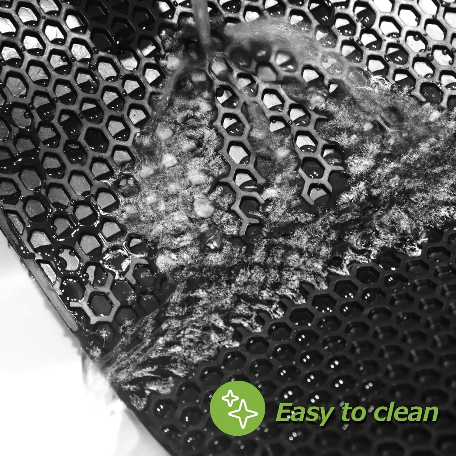 Matace Cat Litter Mat - 2 Pack, 24" x 35" Waterproof, Easy to Clean, Non-Slip Litter Catcher Mat - Black