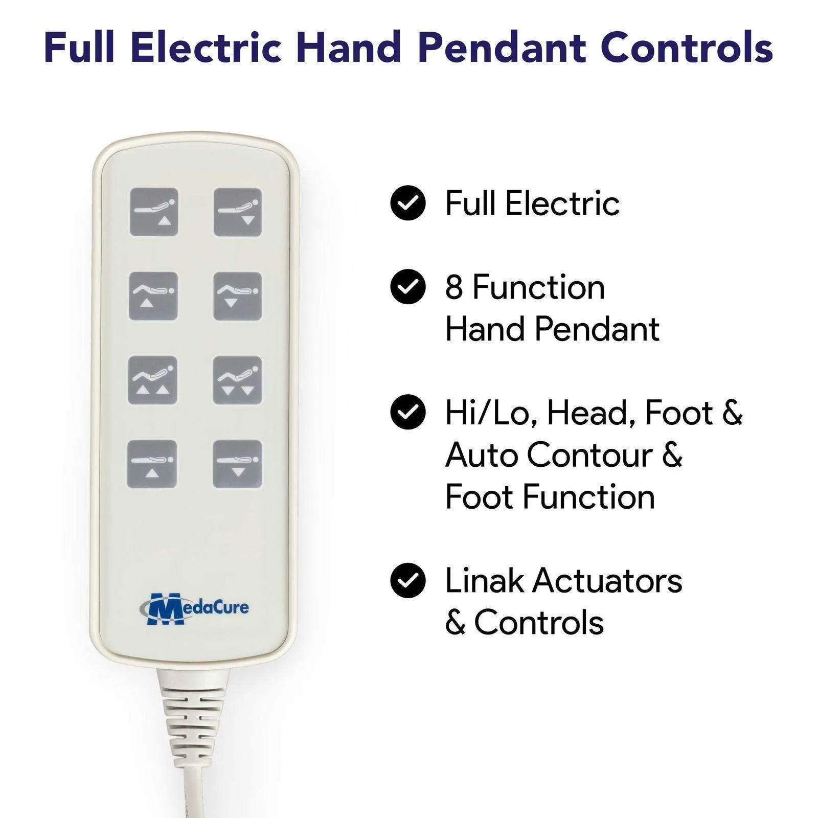 MedaCure Full Electric Hospital Bed Ultra Low