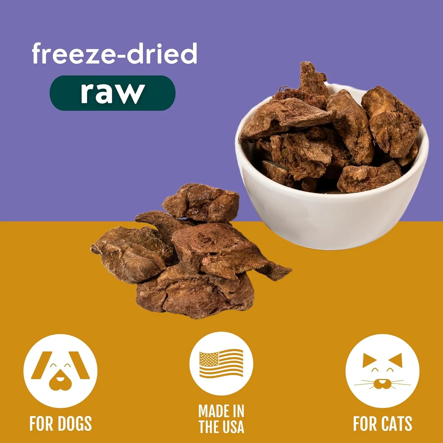 Momentum Carnivore Nutrition Freeze-Dried Chicken Liver Dog Treats  Single-Ingredient, Dog & Cat Treats  High-Protein, Grain-Free 3.5 oz Pack