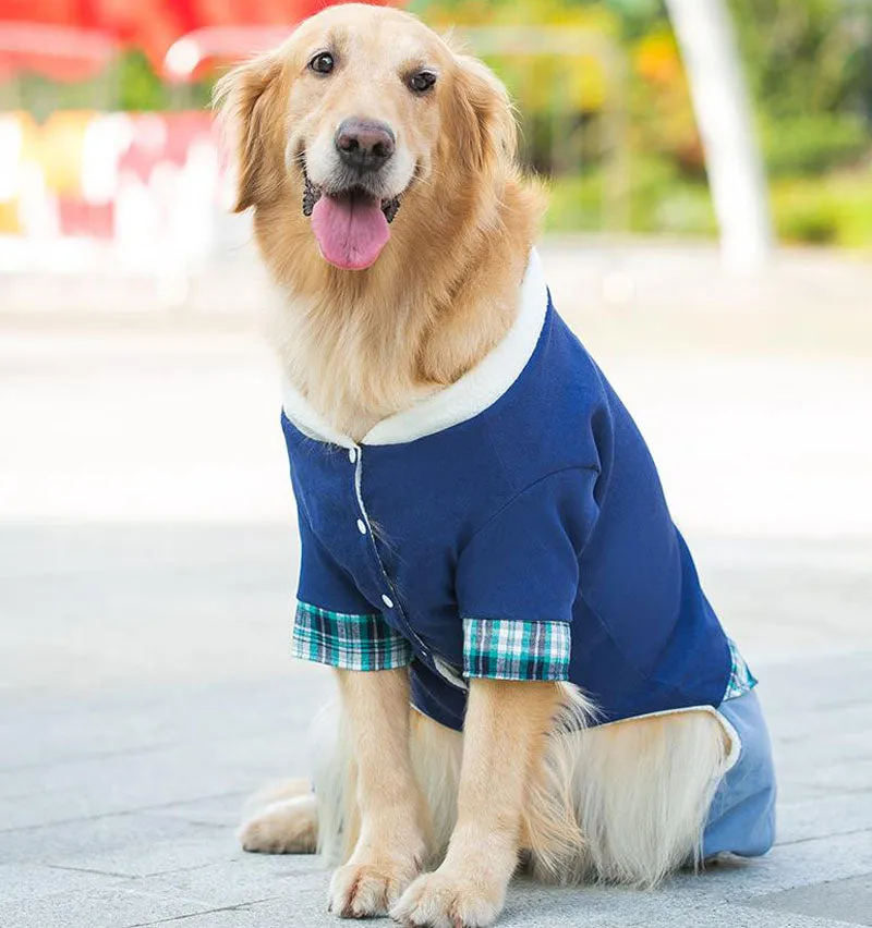 New autumn and winter warm medium and large dog pet clothes